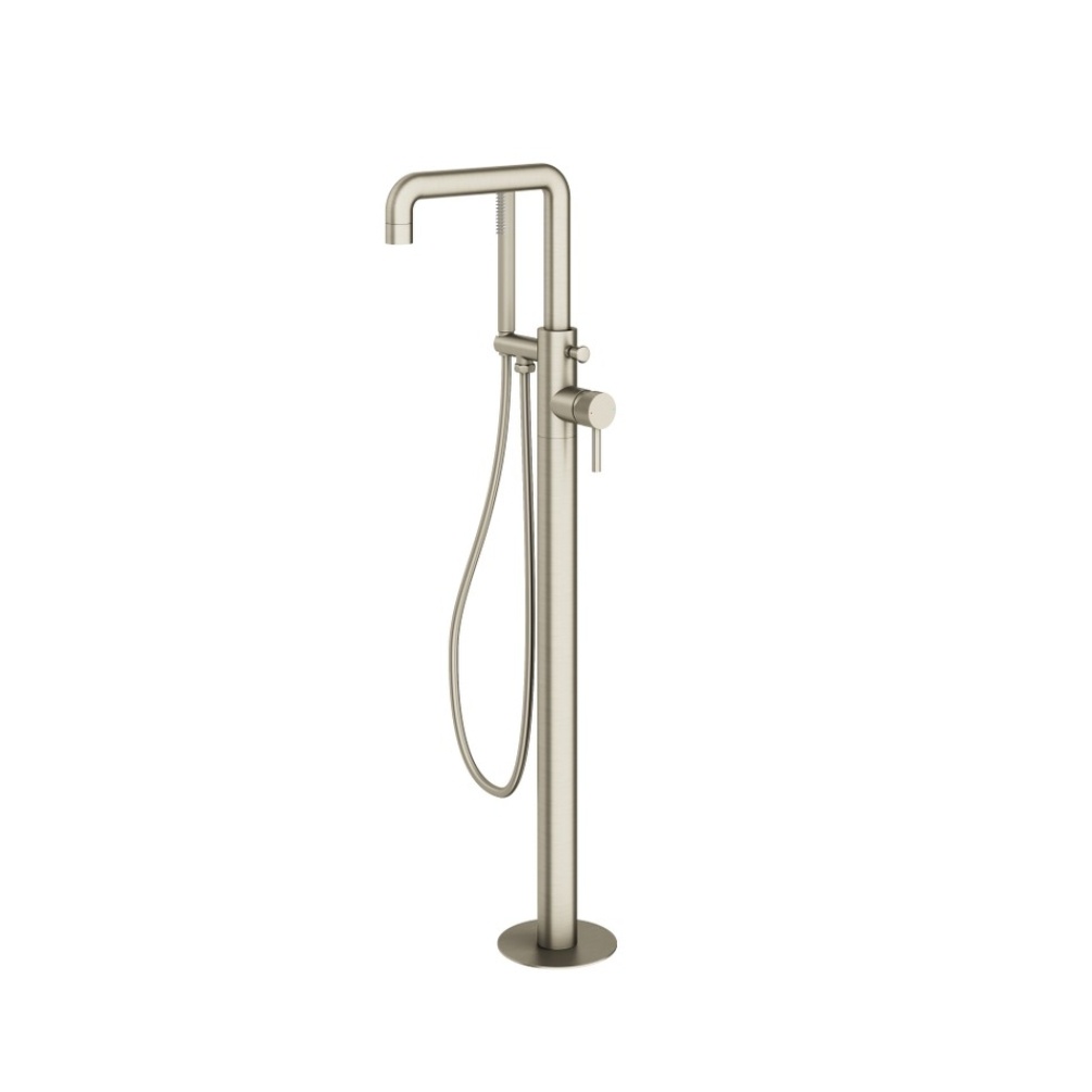 Product Cut out image of the Abacus Iso Pro Brushed Nickel Freestanding Bath Shower Mixer